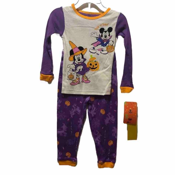 Disney Other - Disney for Kohls Mickey & Minnie Halloween Pajama Set 2 Piece New 2T
